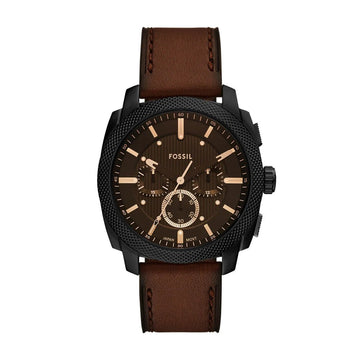Fossil Machine Chronograph Brown Leather Men's Watch | FS6101 | Time Watch Specialists